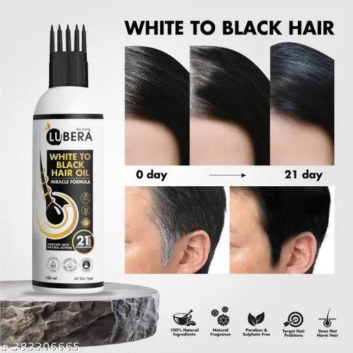 Lubera Introducing Our 21 Days Challenges To White To Black Hair Oil (Pack Of 1*100 Ml)