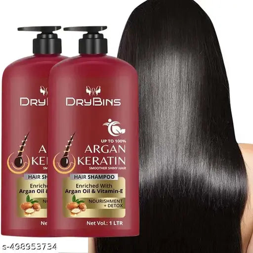 DRYBINS Argan Kertain shampoo with conditioner complete hair , 100% Natural Luxurious Moisture Shampoo 1L ( pack of 1) - Springkart 