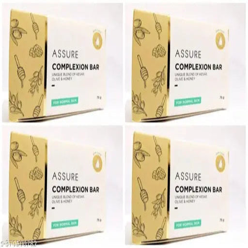 Complexion Bar Unique Blend Of Kesar Olive & Honey Soap For Normal Skin (Pack Of 4) Each 75g