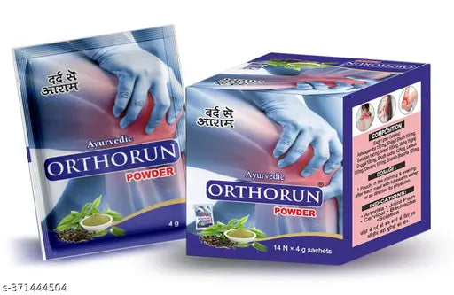 Orthorun Powder, Pain Relief Powder, ayurvedic medicine arthritis Knee pain relief product. Pack of 56 Pcs.