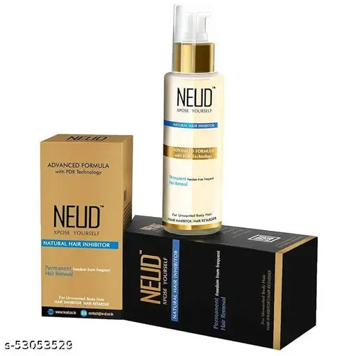 NEUD Natural Hair Inhibitor for Permanent Reduction of Unwanted Hair in Men and Women - 1 Pack (80gm) - Springkart 