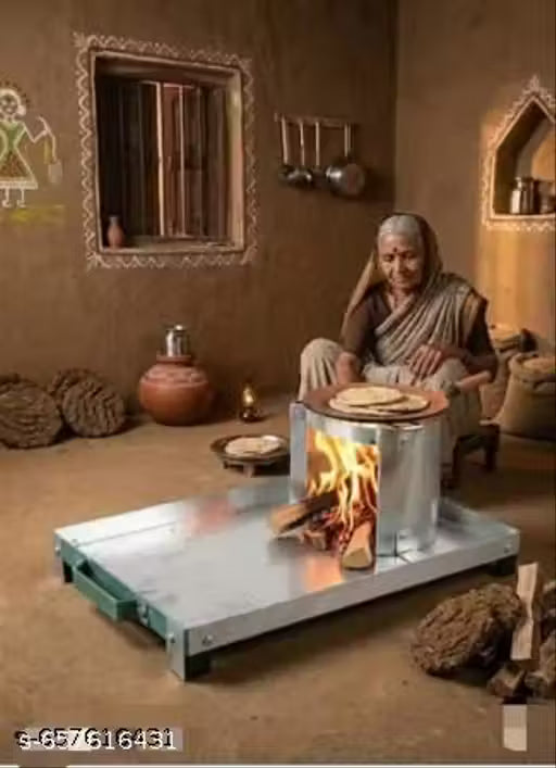 Iron Cooking Chulha Firewood Iron Burning Stove Efficient Heat Heavy Duty Cooking Chulha For Home