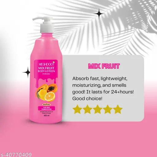 Mix Fruit Body Lotion for Deep Nourishment & Glowing Skin | Hydrating & Refreshing | Paraben-Free | All Skin Types | 800ml