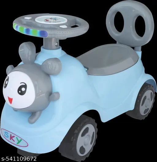 Very strong and nice toy for babies to sit on and walk on. Today  can find it in blue, pink, gray,  purple,yellow;'green/any  (multicolor) boys and girls [sound toys]