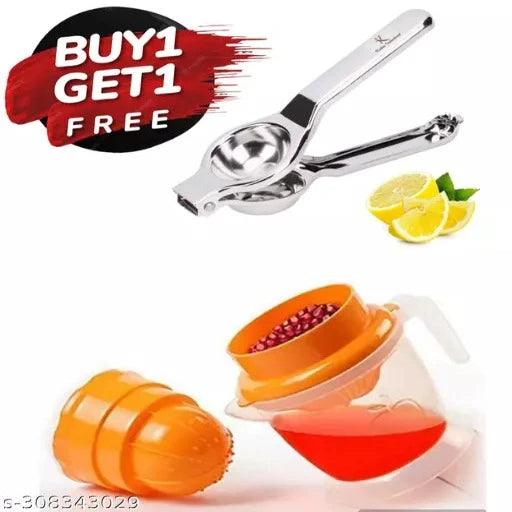 Buy 1 Get 1 Free Lemon squeezer and ORANGE Colour juicer combo offer Best deal - Springkart 