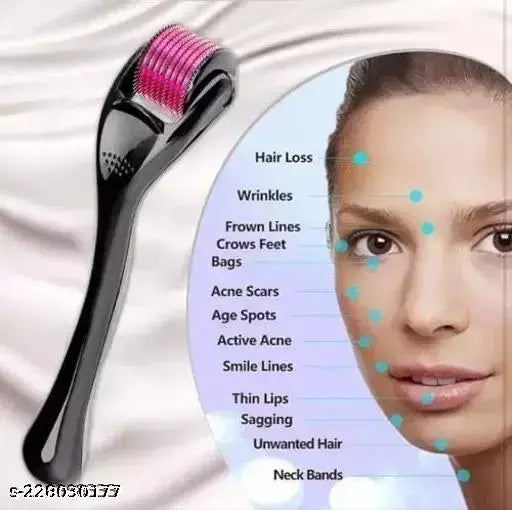 Derma Roller 540 Micro Needles Treating Acne Scars, Wrinkles, Blackheads, Skin Ageing, Hair Regrowth (0.5mm) Face Rollers - Springkart 