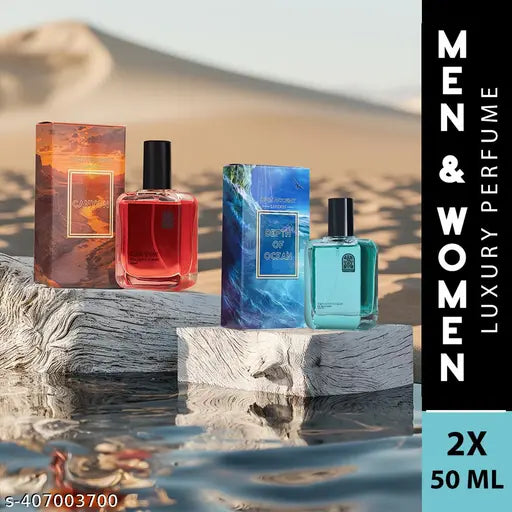 BRIT ACCENT Combo Pack Of 2|Depth Of Ocean-Canyon|Long-Lasting|Specially Currated|Eau de Toilette - 100 ml (For Men & Women)