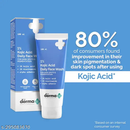 The Derma Co. 1% Kojic Acid Face Wash with Niacinamide & Alpha Arbutin For Dark Spots & Pigmentation - 100ml