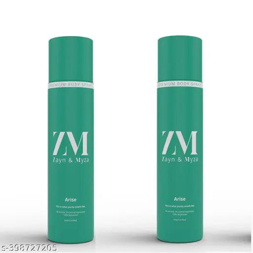 ZM Zayn & Myza Arise No Alcohol Deodorant | Long Lasting Body Spray  -  For Men (150 ml)- Pack of 2