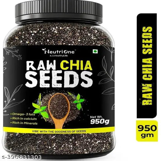 Raw Chia Seeds for weight loss | Rich in Protein, Fiber, Calcium, and -3 Fatty acids 950GM - Springkart 