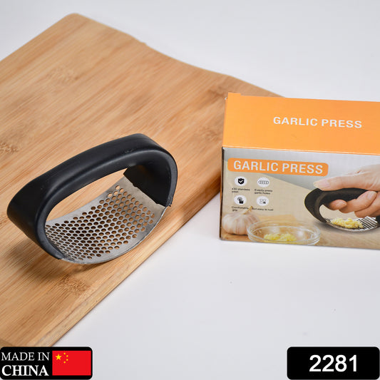 Stainless Steel Garlic Presser Crusher (Multicolor) - Springkart 
