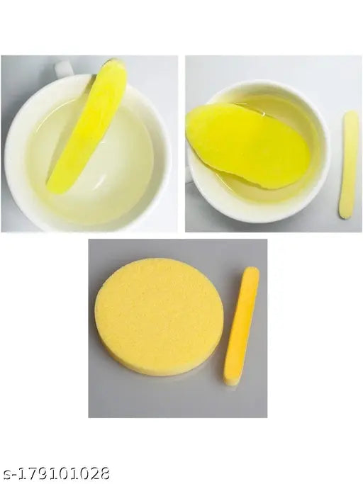 Facial Cleaning Sponge Stick,Makeup Removing Sponge Stick,Spa Cleaning Sponges for Girls & Women, Cleaning Wash Puff Sponge Stick 12pcs (Multicolour) Pack of 1 - Springkart 