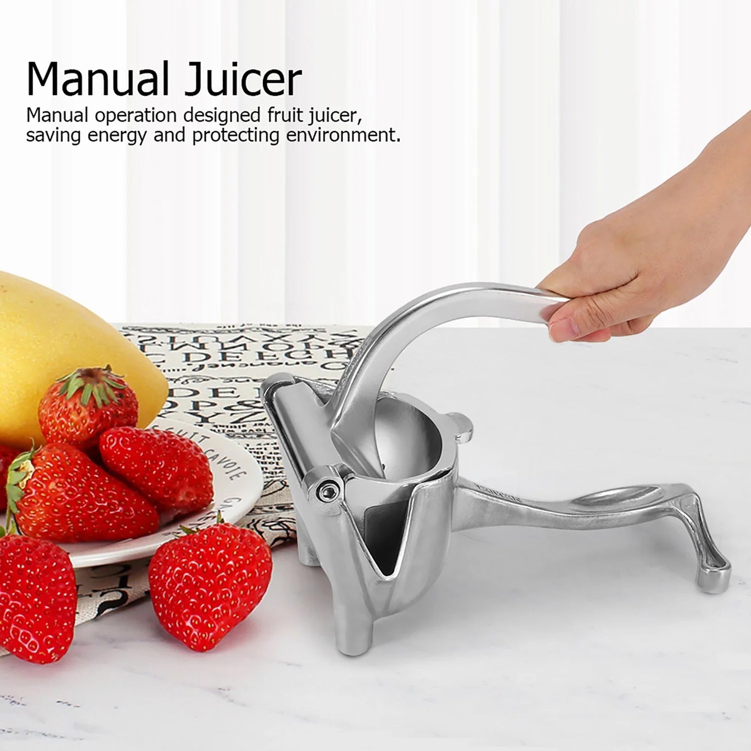Manual Aluminium Metal Fruit Press Juicer - Springkart 