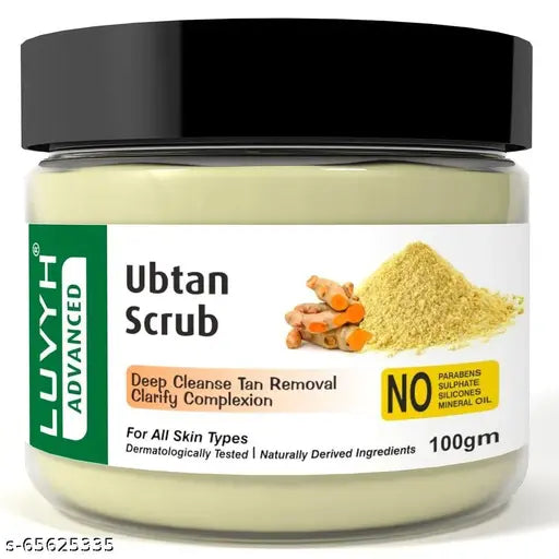 Ubtan Scrub For Face with Turmeric & Walnut for Tan Removal - 100g detan Scrub