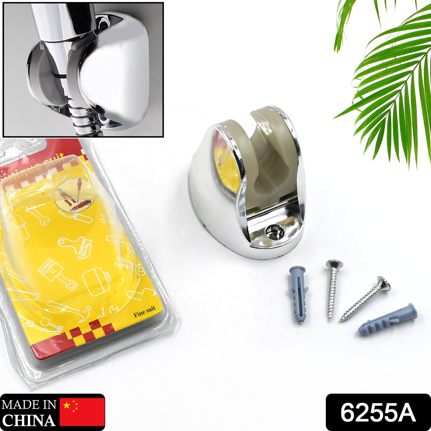 6255a Adjustable Hand Shower Holder With Fixing Screws Adjustable Bracket For Bathroom - Springkart 
