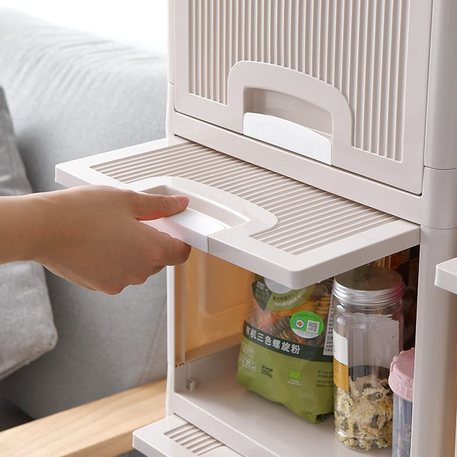 Multipurpose Storage Cabinet Storage Solutions Plastic Drawers Multi Layer Wardrobe Storage Drawers Foldable Multipurpose Drawer Units For Kitchen Bathroom Bedroom Cloth (4 Layer) - Springkart 