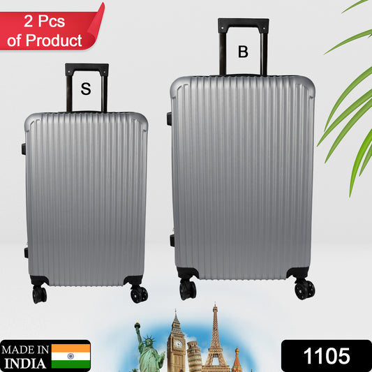 1105 Trolley Bag Big And Small Suitcase Bag For Men Women Use Bag ( Set Of 2 ) - Springkart 