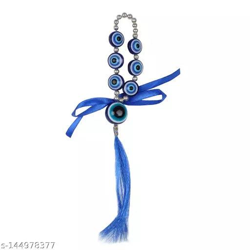 Blue Evil Eye Om Design Pendant | Crystal Vastu Nazar Suraksha - Springkart 