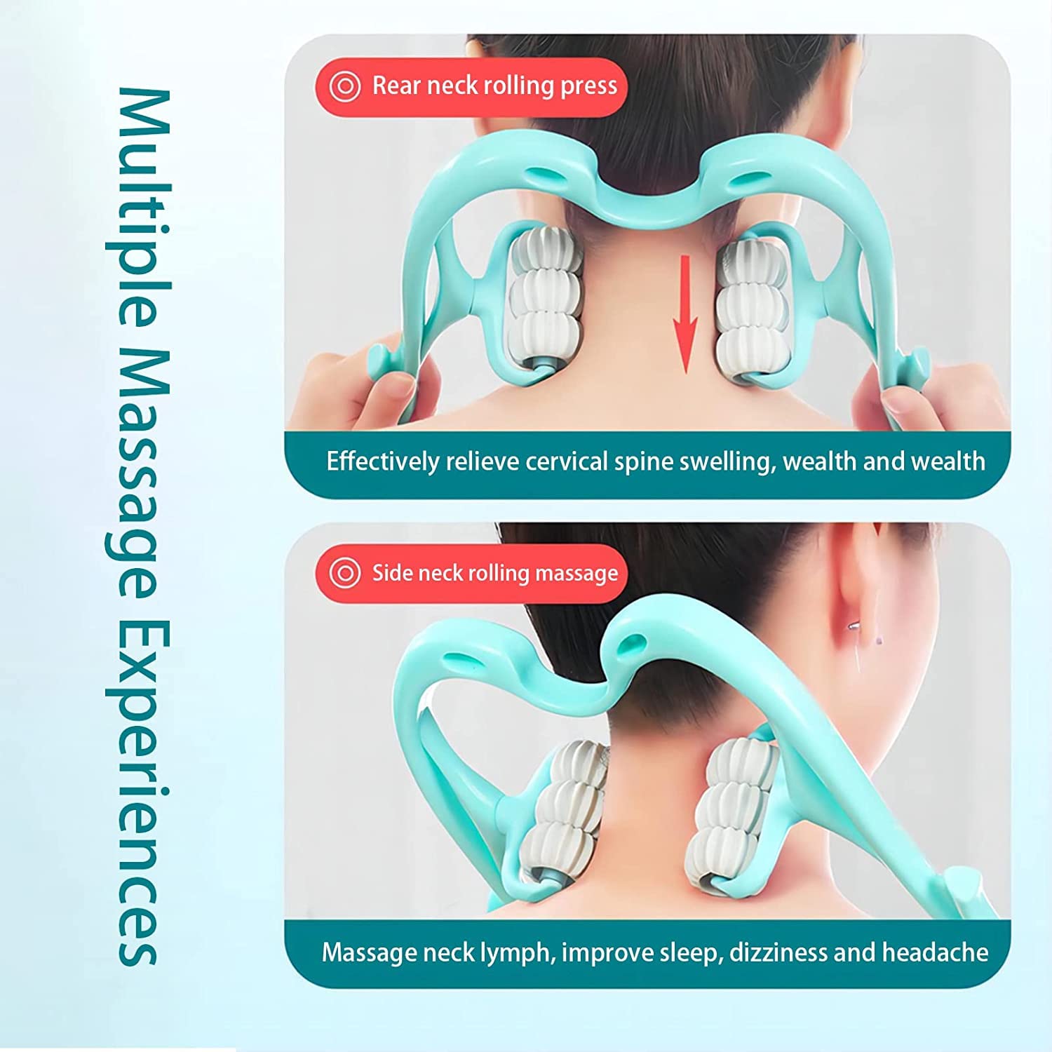 6593a Neck Shoulder Massager 13.5x7.08in Portable Relieving The Back For Men Relieving The Waist Women - Springkart 