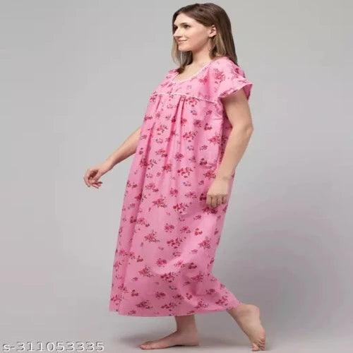 women night dress night wear night gown gown sleep wear cotton nighty cotton cotton gown cotton night dress cotton nighty cotton maxi - Springkart 