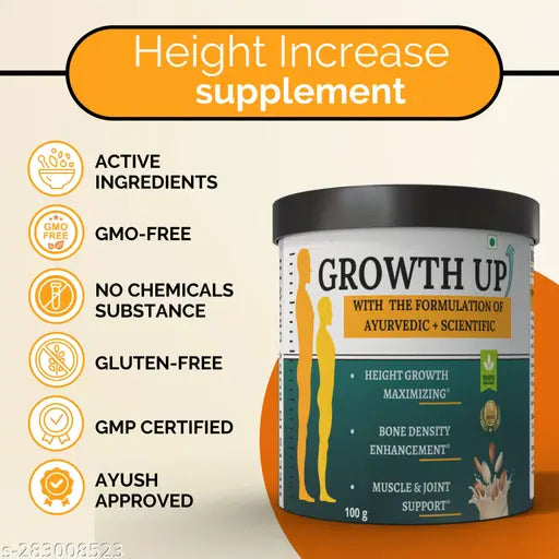 Ayurvedic height Growth Supplements | Increase Body Bones, Body Strength, Stamina Power For Girls & Boys