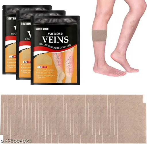 (12 pcs ) Varicose Veins Patches Dredge Vein Smoothing Varicose Veins Reduce Swelling