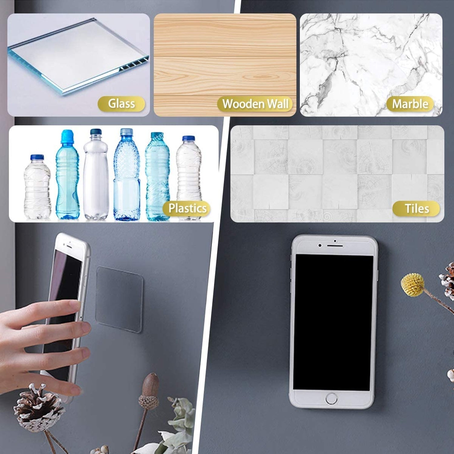 New Double Side Tape Sticker Strong Waterproof Wall Indoor Nano Adhesive No Trace Gel Clear Industrial Multipurpose Removable Use for Bedroom, Home, Kitchen, Hotel (0.6mmx1pc) - Springkart 