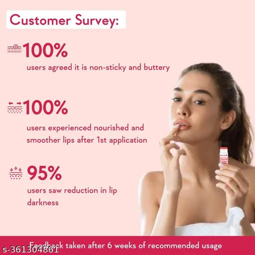 WishCare Tinted Ceramide Lip Balm with SPF50 PA+++ - Kojic Acid & Niacinamide - For Lip Lightening, Sun Protection & Long Lasting Hydration - 5gm