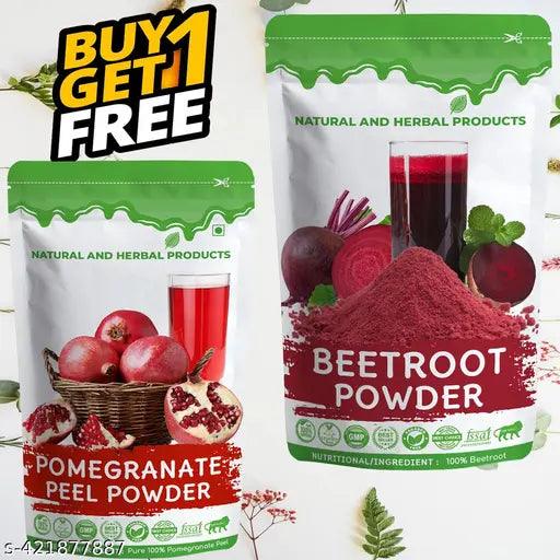 Pomegranate Beetroot Powder 100% Pure | Combo | Original - 100 Gram(Pack Of 2) Peel Juice