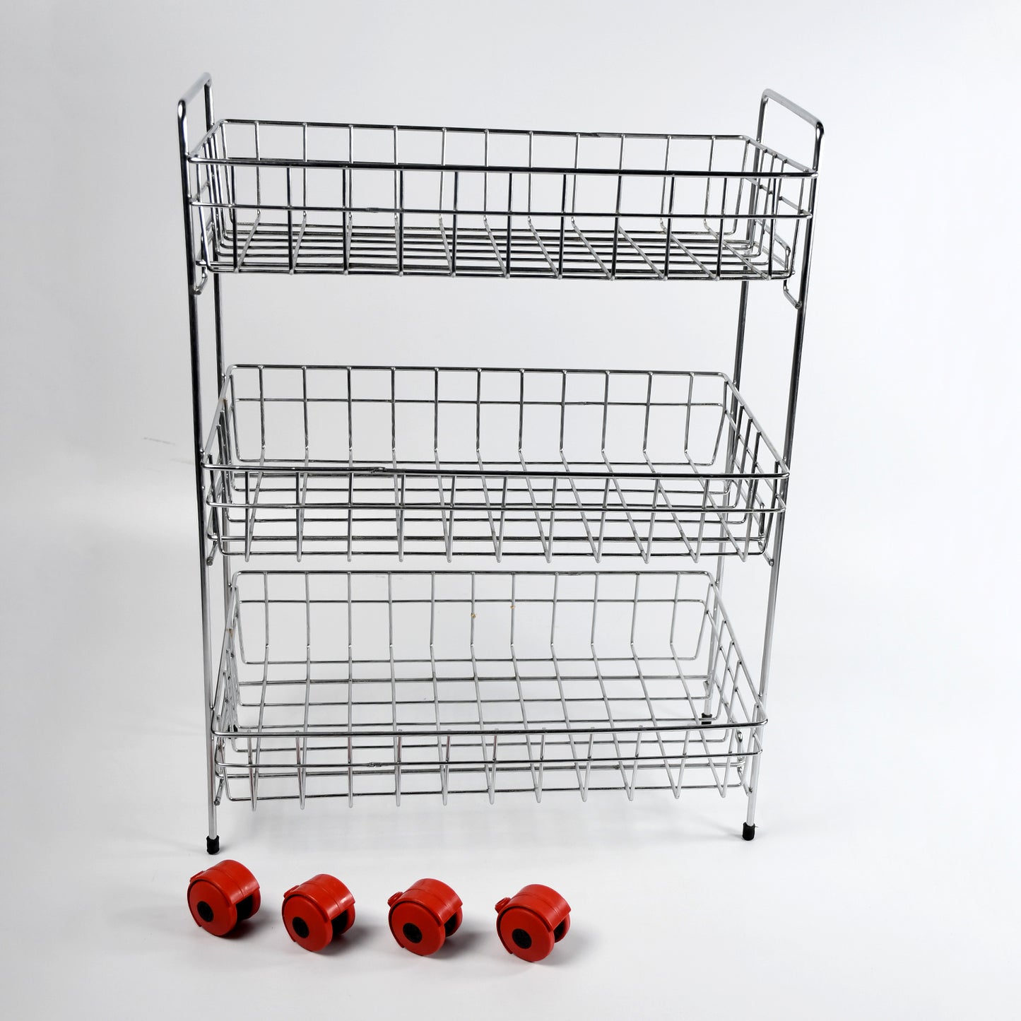5360 Stainless Steel Fruit Vegetable Stand Kitchen Trolley 3 Tier Kitchen Trolley Fruit Basket Vegetable Stand For Storage Onion Potato Rack For Kitchen Vegetable Rack For Kitchen - Springkart 