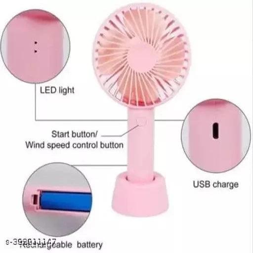 Mini Portable USB Hand Fan Built-in Rechargeable Battery - Springkart 