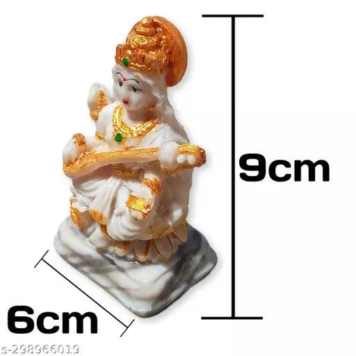 Saraswati ma murti Goddess Saraswati Maa Idol Marble Dust Goddess - Springkart 