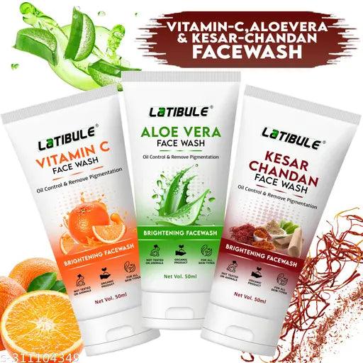 Vitamin C,Aloe Vera & Kesar Chandan Skin Whitening Brightening Facewash Payment:- Pre-paid