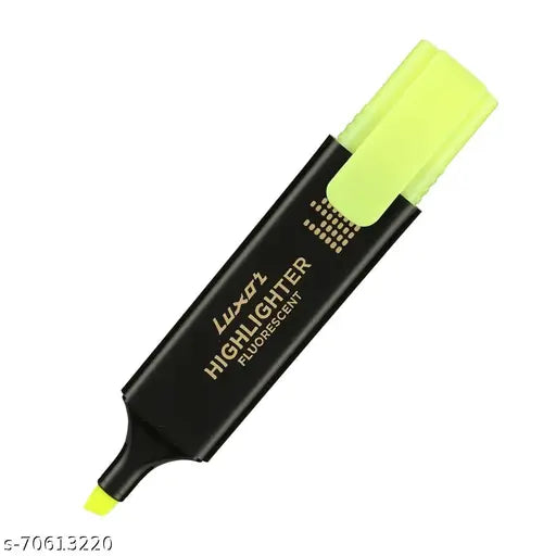 Luxor Highlighter | Textliner |- Pen Set -Yellow - Ink Color  (Pack Of 10 Pcs )