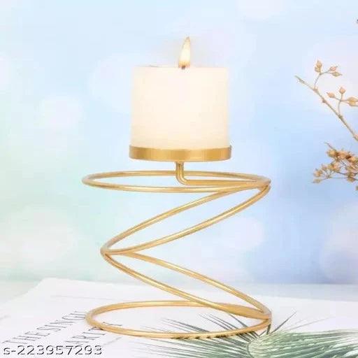 Gold Round Ring Tea Light Candle Stands & Holders