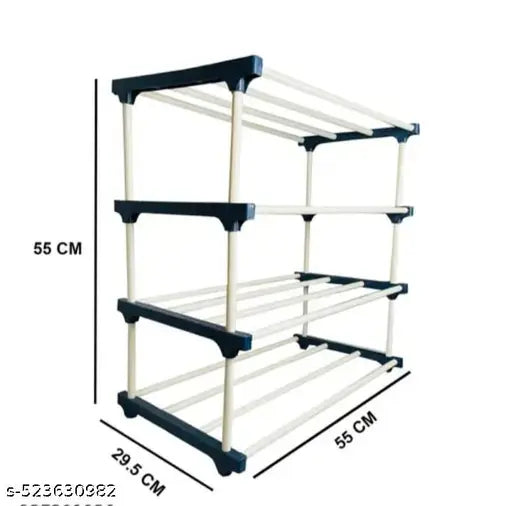 Black Plastic Pipe 4 layer rack multipurpose use for books