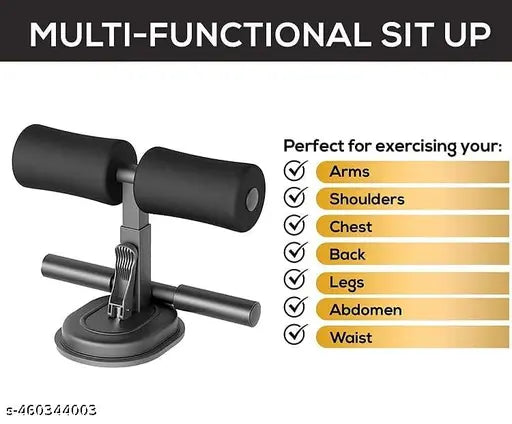 Sit-Up Bar With Foam Handle and Rubber Suction Seat Up Fitness Equipment