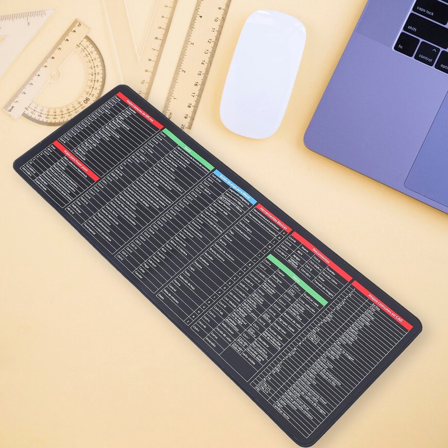 12982 Shortcut Keyboard Mat Mouse Pad Mat Mouse Pads For Desk Quick Key Super Large Anti-slip Keyboard Pad Desk Accessories Desktop Mouse Pad Office Oversized Big Mouse Pad Rubber (8030 Cm) - Springkart 