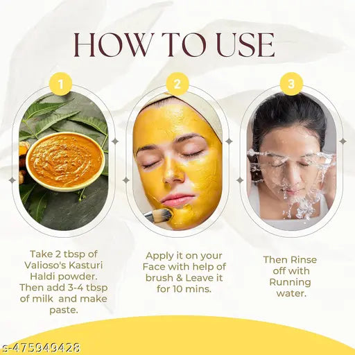 Valioso Mulethi Powder, Kasturi Haldi Powder, Multani Mitti Powder, Neem Powder And Orange Peel Powder For Face Pack Combo Pack Of 5 50GmsEach (250 Gms)