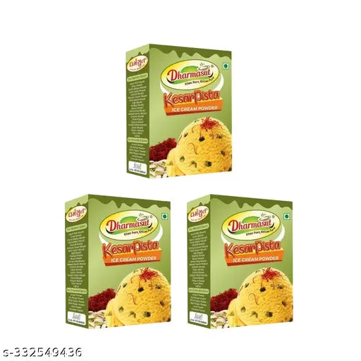 Instant Kesar Pista Ice Cream Powder 100gm* Pack of 3