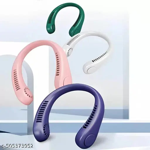 Portable Neck Fan, Bladeless Cooling Fan, 8H Working Time,Adjustable Neck Fan with 3 Speeds,(Pack -1,Multicolor). - Springkart 