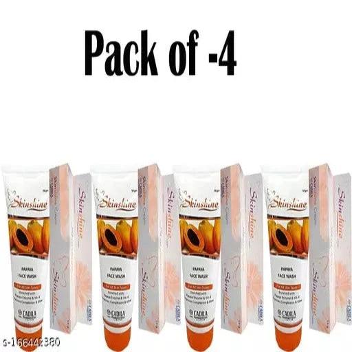 Skin Shine cream & skin Shine Papaya Face wash Combo Pack of - 4 - Springkart 