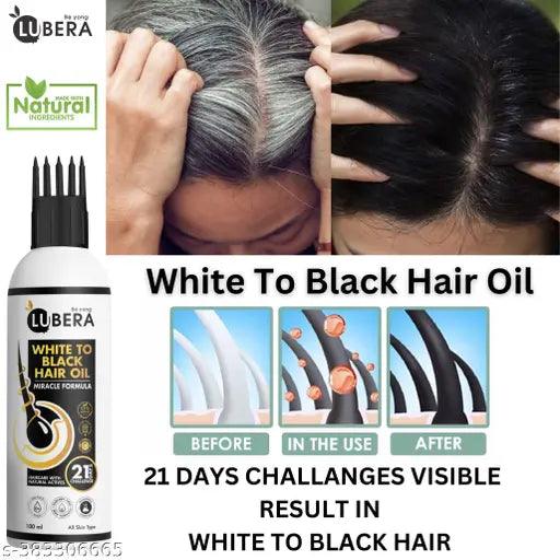 Lubera Introducing Our 21 Days Challenges To White To Black Hair Oil (Pack Of 1*100 Ml)