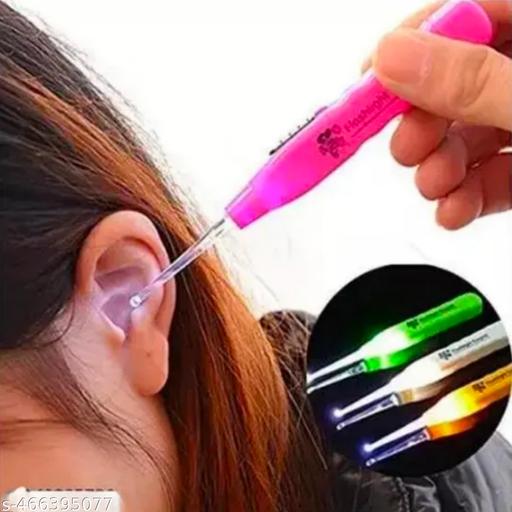 2 Pcs Ear Pick Earwax with LED Light Cleaning and Removal Tool, Curette Store Extra Extensions in Rear Better Accuracy and Precision Earpick (Multi color)