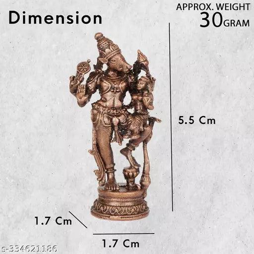 Handmade Copper Bhu Varaha Lakshmi 2 inches, 30 gm, Patina Antique Finish, 1 Piece