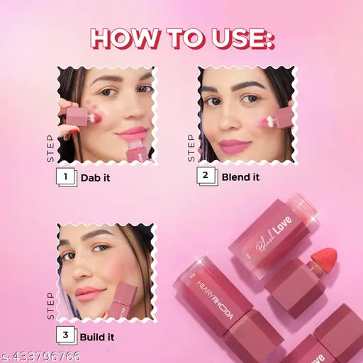 Hilary Rhoda Blush Love | Highly Pigmented Liquid Blush & Super Dewy Finish | Leak-Proof | 6ml (Spotlight - Shade 03)