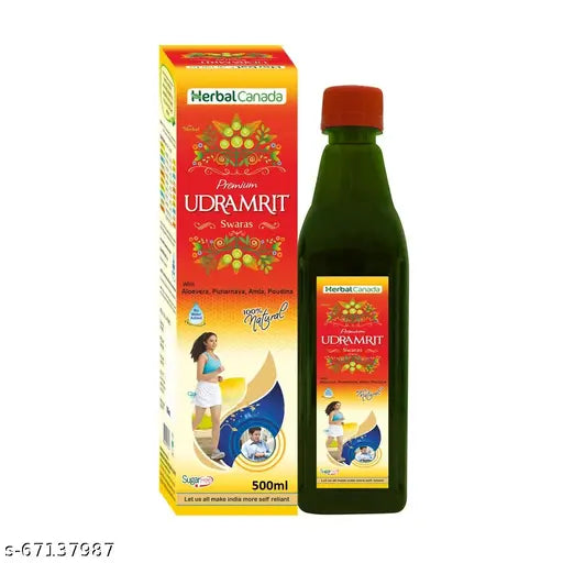 Herbal Canada Udramrit Swaras | Pack of 2 | Helpful for Hyper Acidity, Gas, Constipation, Loss Of Appetite | 100% Natural-500ml-(pack of-2) - Springkart 