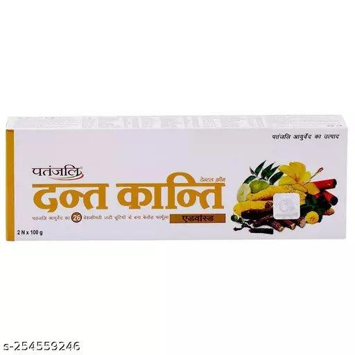 Patanjali Dant Kanti Advanced Dental Cream Pack of 2 (100 gm) - Springkart 