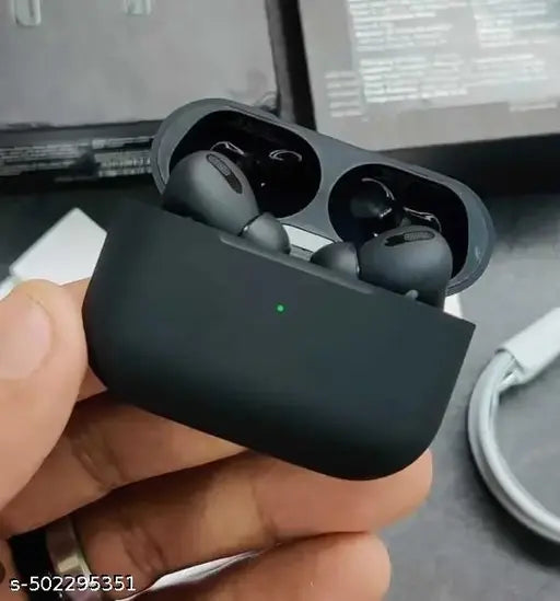 Earpods Pro Black with Case True Wireless Bluetooth Earphones with 3 Hours of Playtime & Compatible for all Smartphones (Black) TWS. BEST GOOD QUALITY HIGH QUALITY