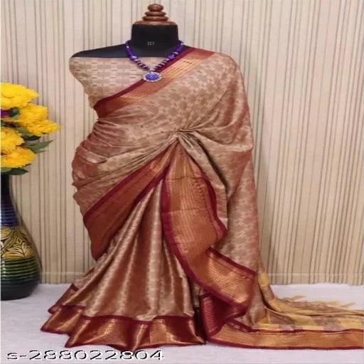 BANARASHI SILK SAREE FOR DAILY WEAR AND OCASSIONAL SAREE - Springkart 